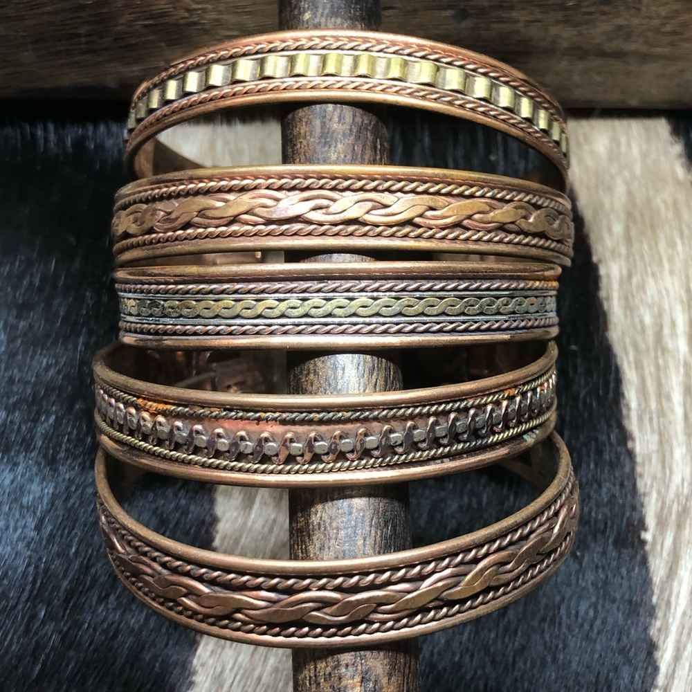 🧲 Magnetic & Copper Western Cuff Bracelet Men’s